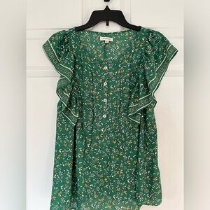 Ruffle sleeve blouse